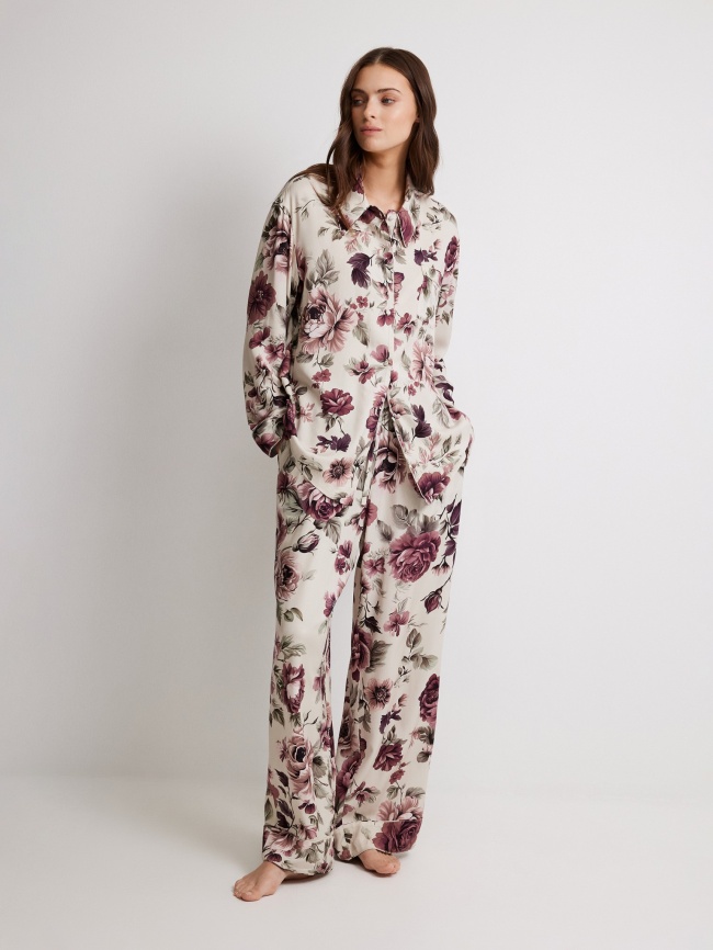 Брюки жен. Milena цветочный принт фото 1