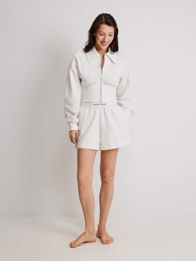 Шорты жен. Beider белый меланж фото 1