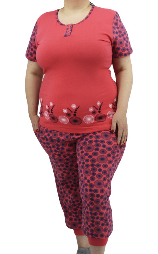 Пижамы для женщин большой размер (с бриджами/короткий рукав) 84937 фото 2