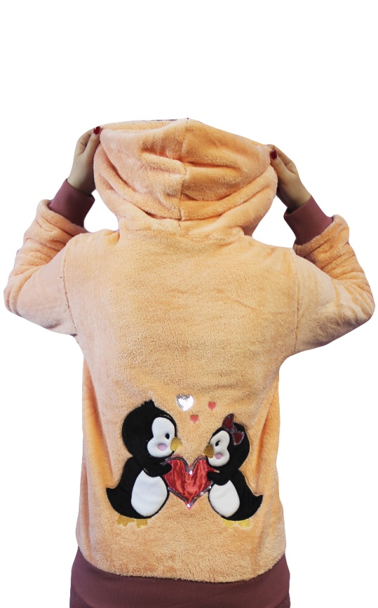 Пижамы для женщин с брюками (длинный рукав/махро/с молнией/с капюшоном) 94006 фото 3